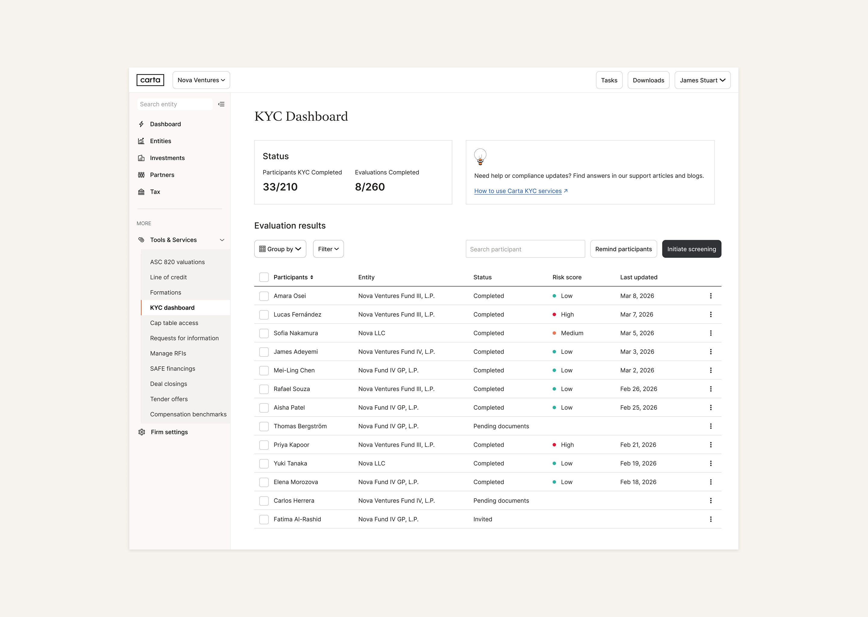 Carta KYC — GP Experience